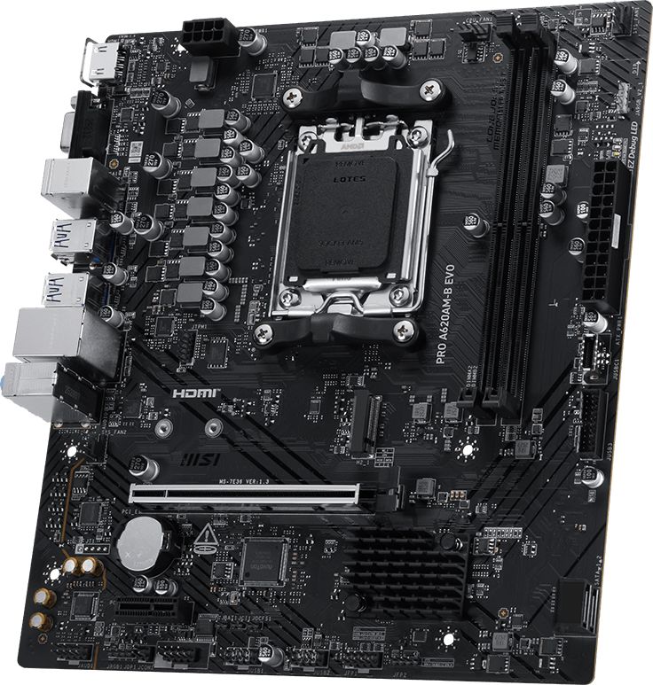 PRO A620AM-B EVO, AM5, mATX, DDR5, Negru 7E36-001R