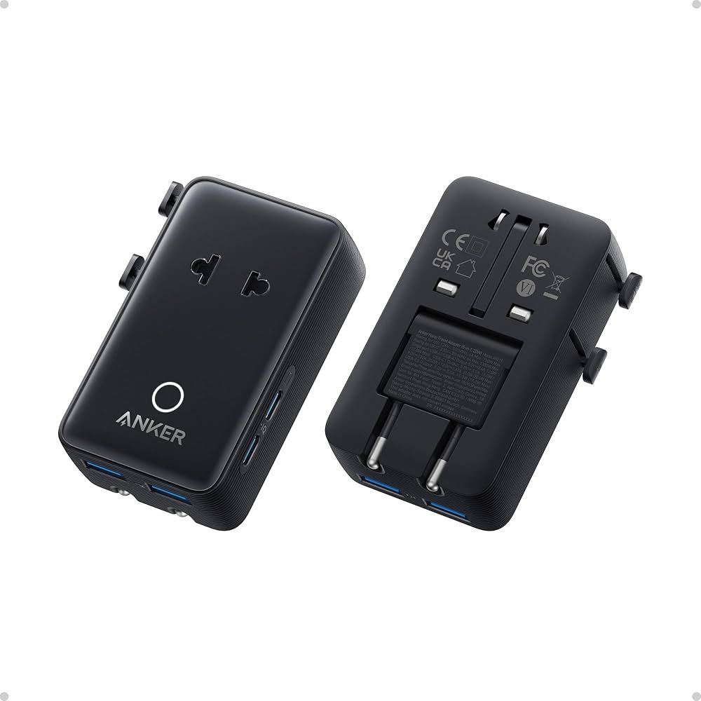 Adaptor universal priza Anker, Nano 5-in-1, 20W, 100 - 240V, 2 x USB-C, 2 x USB-A, negru,  A9215H11  (timbru verde 0.18 lei) - 194644272326