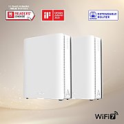 Router Mesh Asus ZenWiFi BQ16((2PK)Quad-band WiFi7dual 5 GHz bands, 25 Gbps