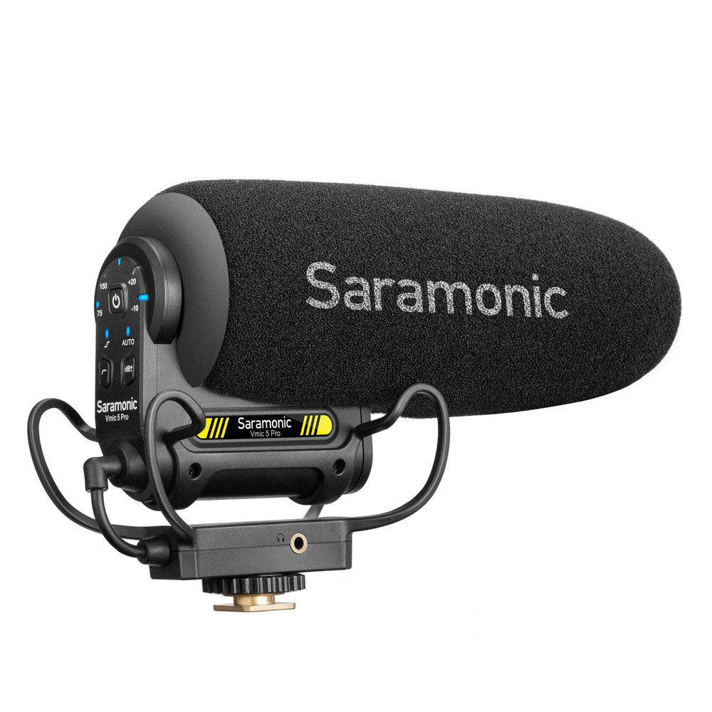Microfon Saramonic Vmic5 ProAuto On/Off, TRS & TRRS, Negru