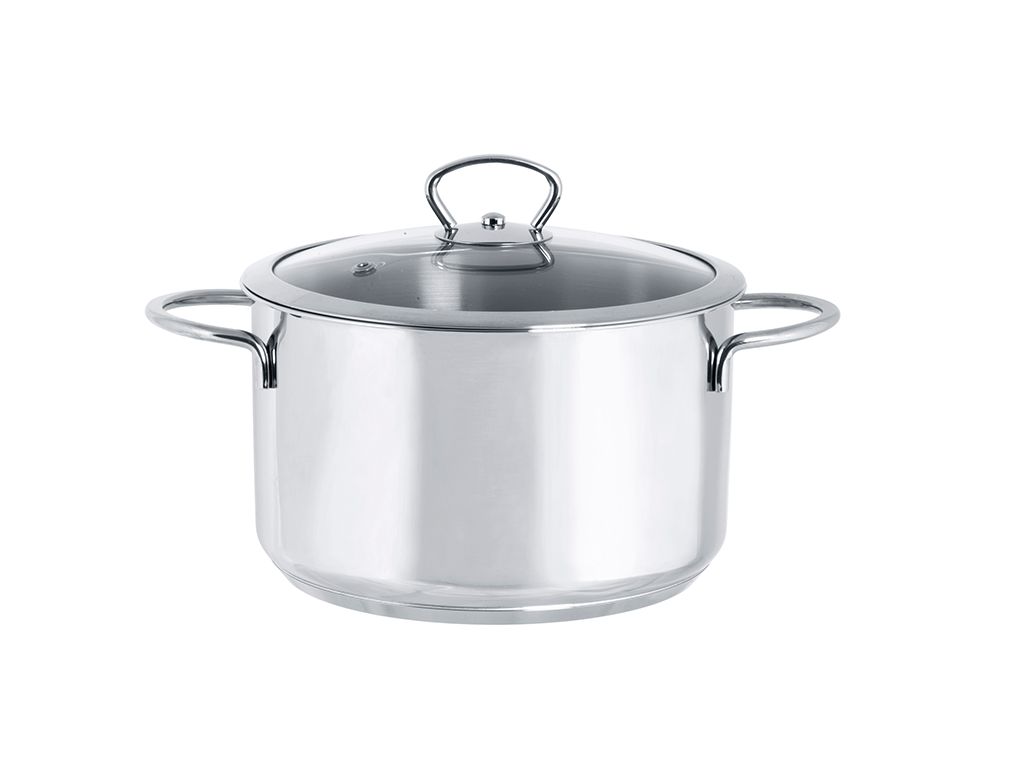 Oala 2l cu capac din sticla Kulinaria Metalac inox/16cm/2l