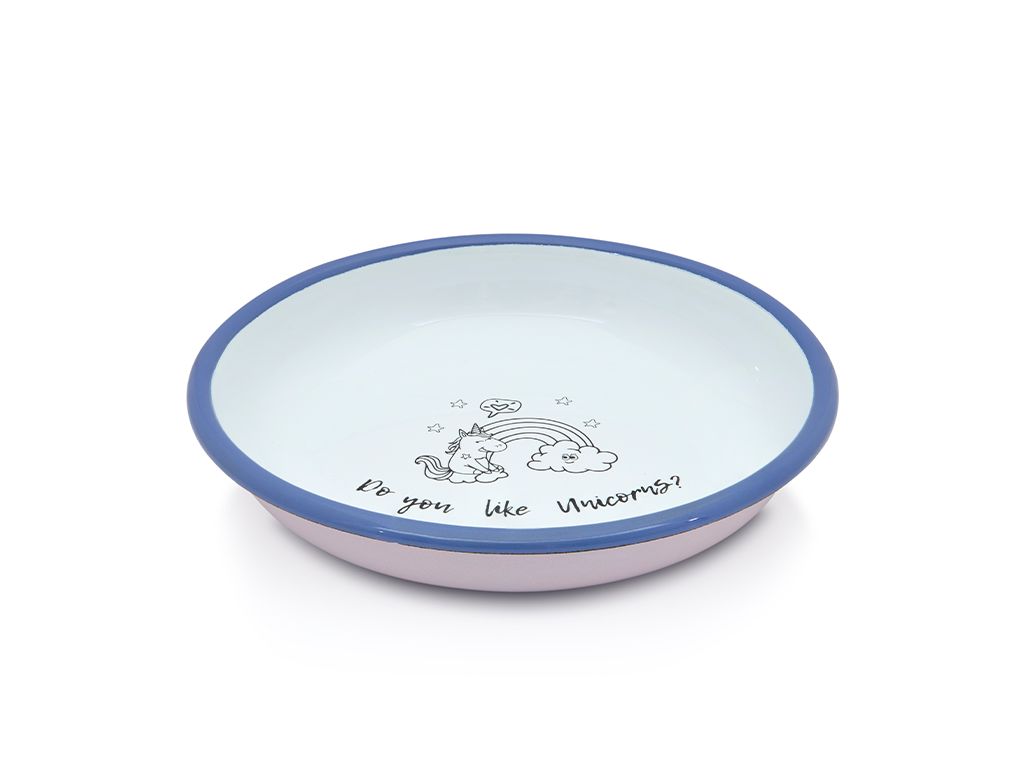 Farfurie adanca 0.75l Unicorn Metalac email/18cm/0.75l