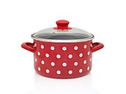 Oala 5l cu capac din sticla Tufne Metalac email/22cm/5l