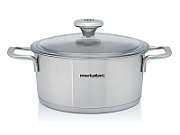 Cratita 2.6l cu capac din sticla Santino Metalac inox/20cm/2.6l