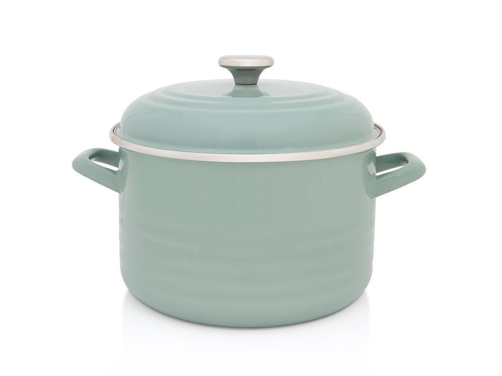 Oala 6.75l cu capac Standard Wave Verde Metalacemail/24cm/6.75l/verde pastel