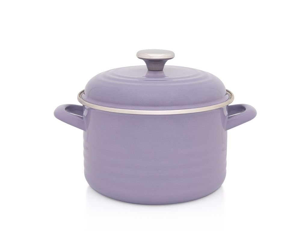 Oala 4l cu capac Standard Wave Lila Pastel Metalacemail/20cm/4l/lila pastel