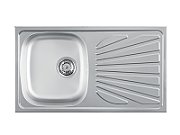 Chiuveta 1D Inox Luna Flex770 x 435 mm/sifon 90 mm, inox