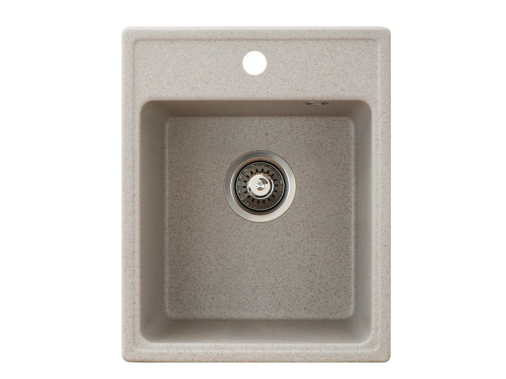 Chiuveta X Granit Quadro 40 bej400 x 500 mm, sifon 90 mm, granit