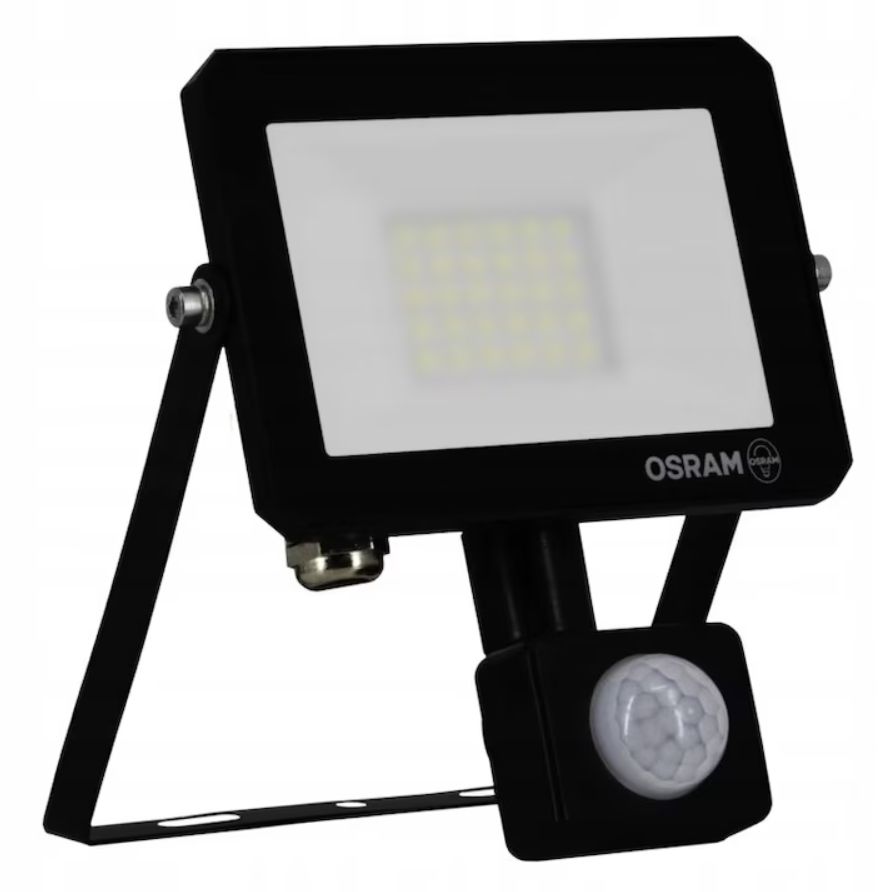 Proiector LED cu senzor de miscare si lumina OSRAM FLOODLIGHT LUX, 20W, 220-240V, 1800 lm, lumina neutra(4000K), IP65, 12.4x5.2x14.1cm, aluminiu, Negru