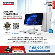Lenovo IdeaCentre Tower 08IRR9 i5-14400 16GB DDR5 4800 SSD512 UHD Graphics 730 NoOS Grey 3Y OnSite