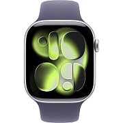 Apple Watch Series 11 silver aluminium 46mm 5G purple fog sport band Size M/L