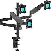 ONKRON Triple Monitor Desk Mount Stand for 13-32-Inch LCD LED Screens up to 8 kg, Black