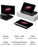 Laptop GPD Pocket 4 GPD-POCKET-4, 8 inch 2560 x 1600 Touchscreen, AMD 8840U (8 C / 16 T, 3.3 GHZ - 5.1 GHz, 16 MB cache, 28 W), 16 GB LPDDR5x, 1 TB SSD, AMD Radeon 780M Graphics, Windows 11, Tastatura English US, Graphite
