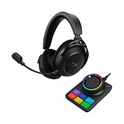 Căști de gaming wireless HP HYPERX Cloud Alpha 2, conectivitate: Wireless USB Type-C Bluetooth cablu audio pentru căști de 3,5 mm, negru/roșu