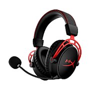 Căști de gaming wireless HP HYPERX Cloud Alpha 2, conectivitate: Wireless USB Type-C Bluetooth cablu audio pentru căști de 3,5 mm, negru/roșu