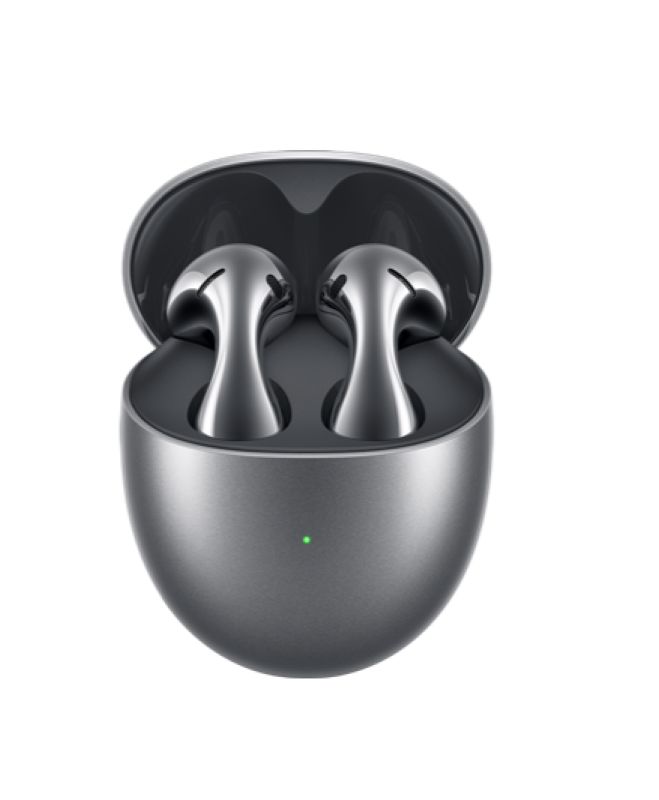 Huawei FreeBuds 5. Product type: Headset. Connectivity technology: Wireless, Bluetooth. Recommended usage: Calls/Music. Headphone frequency: 16 - 40000 Hz. Product colour: Silver