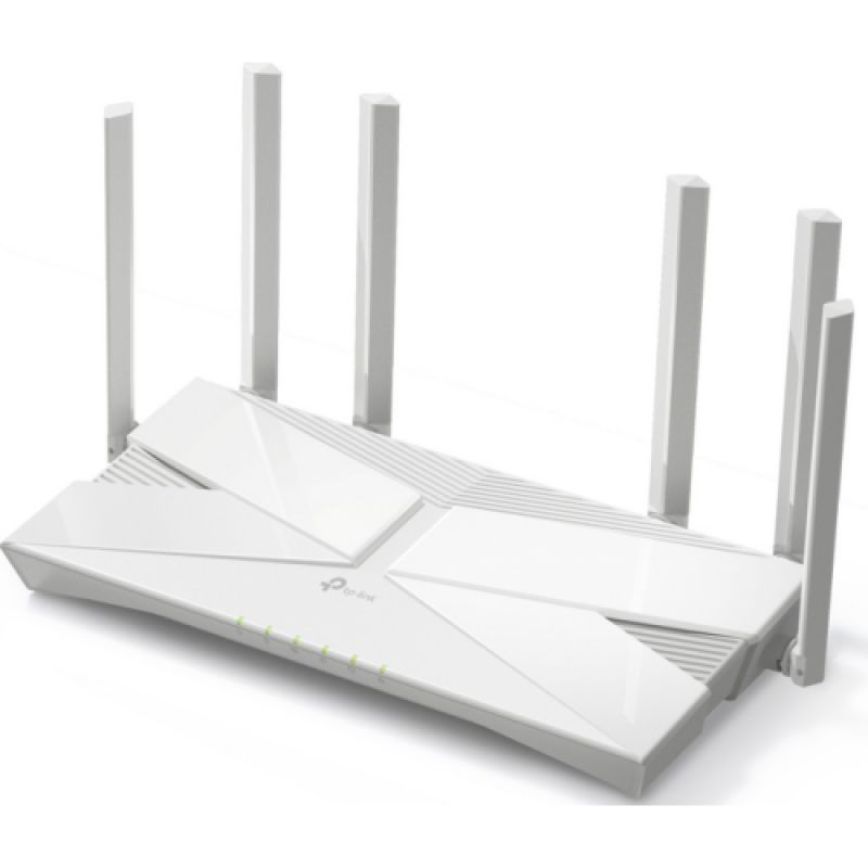 Router TP Link AX3000 Gigabit Wi-Fi 6, standarde IEEE 802.11ax/ac/n/a 5 GHz, WiFi speeds 5 GHz: 2402 Mbps (802.11ax, HE160), 2.4 GHz: 574 Mbps (802.11ax)