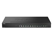 Switch D-Link 2.5Gigabit DMS-1250-10S, 8x RJ-45, 2x SFP+, 1x Console, 100/1000/2500 Mbps, compatibilitate 802.3u, 802.3ab, 802.3bz, 802.3ae, 802.3z, 802.3az, 802.3x, 802.1Q, 802.1