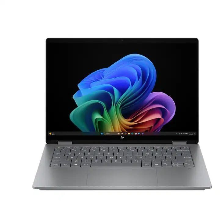 Laptop HP OmniBook X Flip 14-FK0013DDX, 14 inch 1920 x 1200 Touchscreen, AMD AI 5 340 (6 C / 12 T, 2.0 GHz - 4.8 GHz, 6 MB + 16 MB cache, 28 W), 16 GB RAM, 512 GB SSD