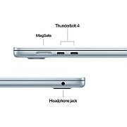 Laptop Apple MacBook Air 15 Z1LZ000GX, 15.3 inch 2880 x 1864, Apple M5 10-core (10 C), 24 GB RAM, 512 GB SSD, Apple M5 10-core integrat, Mac OS, Sky Blue
