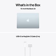 Laptop Apple MacBook Air 15 Z1LZ000GX, 15.3 inch 2880 x 1864, Apple M5 10-core (10 C), 24 GB RAM, 512 GB SSD, Apple M5 10-core integrat, Mac OS, Sky Blue