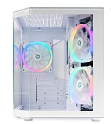 CARCASA  SPACER - gaming, Mini Tower, mATX,  AQUARIUM , fara sursa, sticla securizata, 3 x ARGB fan, HUB, telecomanda, USB 3.0 x 1, USB Type-C x 1, HD-Audio, Jack 3.5mm x 1, PSU shroud, white  SPCS-GC-AQUARIUM-WH-3F
