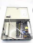 SURSA ALIMENTARE 15A CARCASA METAL 18 canale Input voltage: 110V AC~220V AC Output voltage: 12V DC 15A Backup battery: Support 12V/7AH (not included)
