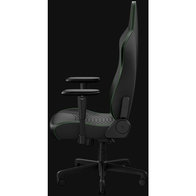 Scaun Razer Iskur V2 X NewGen, tip spuma spumă turnată PU, suport lombar integrat, tetieră reglabilă, cotiere 2D, clasa de ridicare pe gaz 4, negru/verde