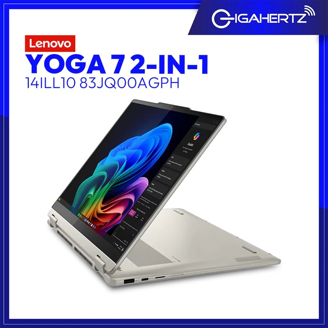 Laptop Consumer Lenovo Yoga 7 14ILL10, cu procesor Intel Core Ultra 7 256V, 14'' OLED, 16 GB LPDDR5x, 1 TB SSD, Intel Arc 140V, Fr OS