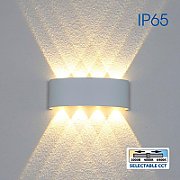Aplica LED Vivalux ARUBA, 8W, 600 lm, lumina alba(3000K-4000K-6400K), 24°, IP65, 220x80x45mm, 40000h, aluminiu, -25÷+40°C, Alb/Gri