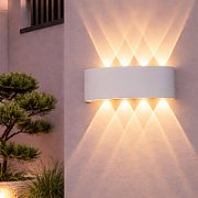 Aplica LED Vivalux ARUBA, 8W, 600 lm, lumina alba(3000K-4000K-6400K), 24°, IP65, 220x80x45mm, 40000h, aluminiu, -25÷+40°C, Alb/Gri