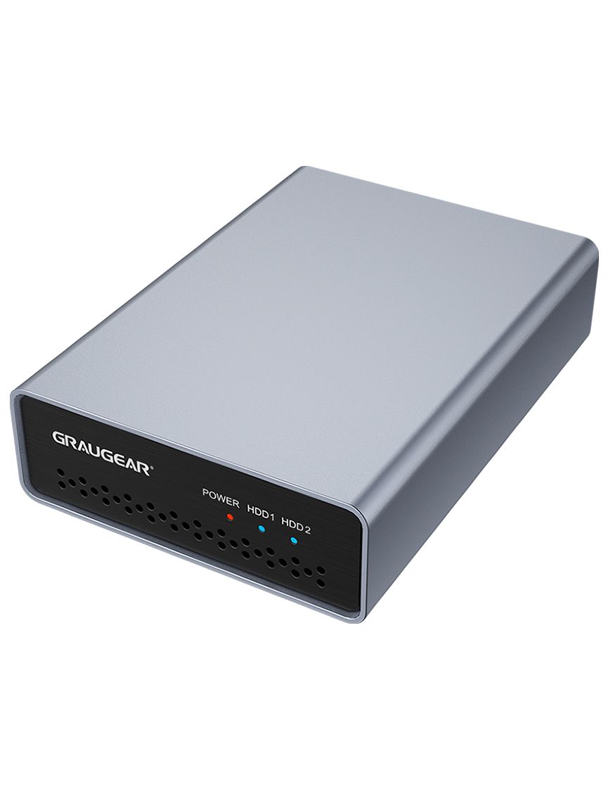 GRAUGEAR externes Raid   GehĂ¤use 2x2 5 HDD/SSD USB 3.2 retail