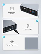 GRAUGEAR externes Raid   GehĂ¤use 2x2 5 HDD/SSD USB 3.2 retail