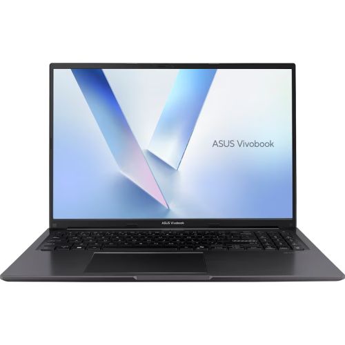 Laptop ASUS AMD Vivobook 16, 16 inch 1920 x 1200 pixeli, AMD 150 (6 C / 12 T, 2.0 GHz - 4.55 GHz, L2 Cache: 3 MBL3 Cache: 16 MB cache, 15 W), 16 GB DDR5, 512 GB SSD, AMD 660M, Fara sistem de operare, Tastatura English, Negru