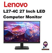 Monitor 27  Lenovo L27-4C Monitor, LED, In-Plane Switching, 1920x1080 144Hz 16:9 Color Support: 16.7 Million Color Gamut: 99% sRGB (CIE 1931) , 1ms (MPRT) / 4ms (Extreme Mode) (G to G) / 6ms (Normal Mode) (G to G), 300 cd/m² cd/m², 1500:1 static, 178° / 178°, Video Connector: 2x HDMI® 1.4, 1x