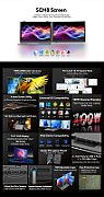 Portable monitor Blackview SCM8 Single Screen 15.3inch 1920x1200 16:9 LCD 60Hz IPS 178 USB-C 3.1x3  352.2x237.43x15.9mm Grey Black