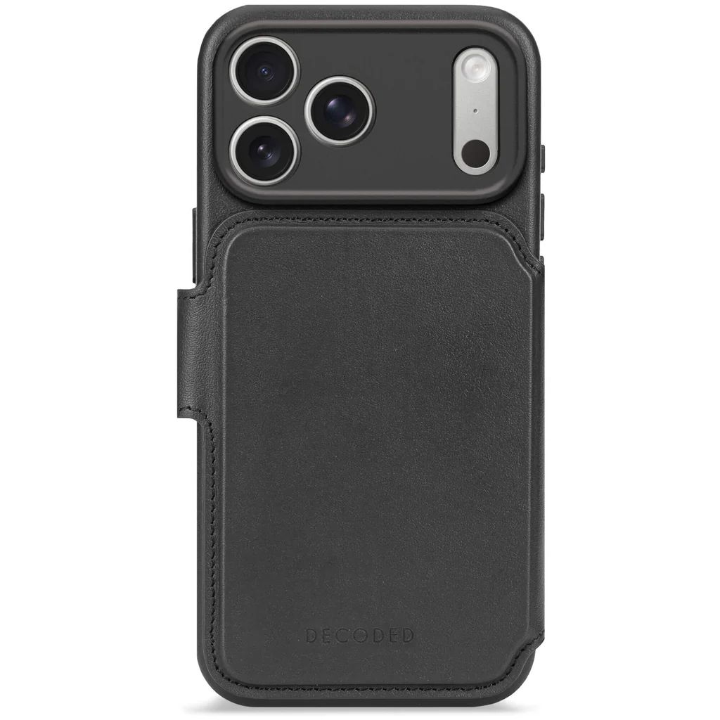 Decoded Leather Detachable Wallet - skórzana obudowa ochronna do iPhone 17 Pro kompatybilna z MagSafe (black)