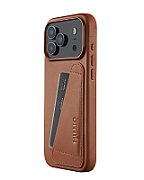 Mujjo Wallet Leather Case - etui skórzane do iPhone 17 Pro Max kompatybilne z MagSafe (tan)