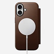 NOMAD Modern Leather Folio - skórzane etui do iPhone 17 kompatybilne z MagSafe (brown) [go]