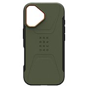 UAG Civilian MagSafe - etui do iPhone 17 Pro Max kompatybilne z MagSafe (olive/orange)