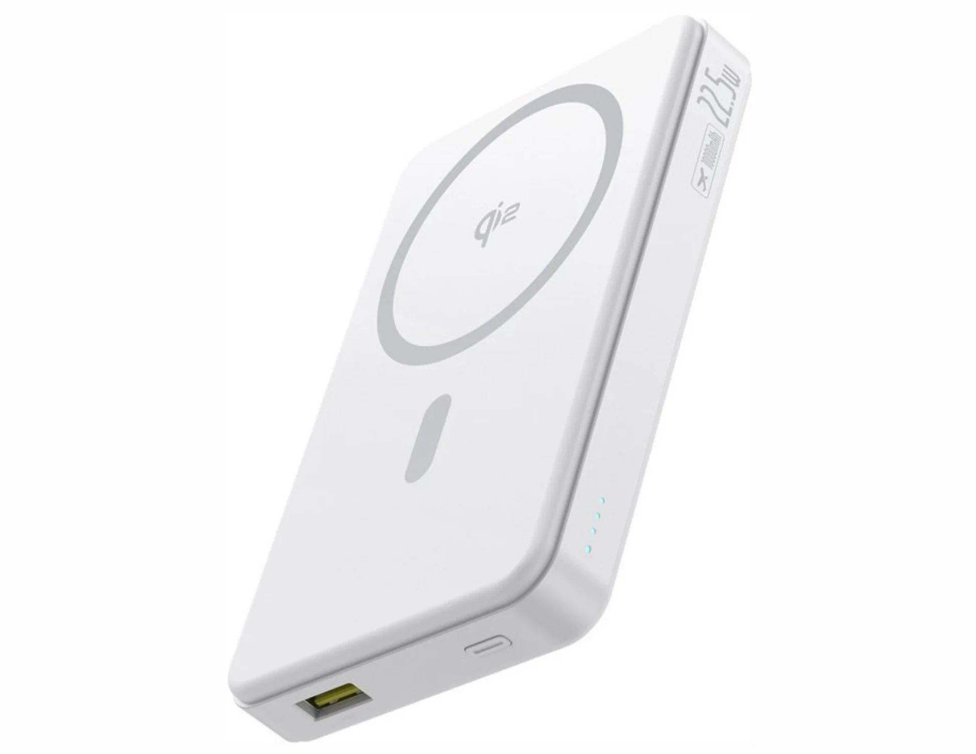 POWER BANK Baseus Airpow 2 Qi2 Magnetic, 1 x USB Type-C, 1 x USB, include cablu USB Type-C la USB Type-C 20V/3A 30cm, capacitate 10000mAh 22.5W, alb  P10080000213-00  (timbru verde 0.98 lei) - 6932172676995