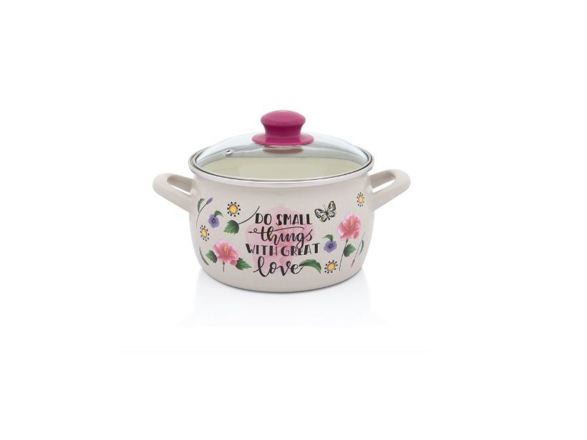 Oala 3.1l cu capac din sticla Spring Metalacemail/18cm/3.1l