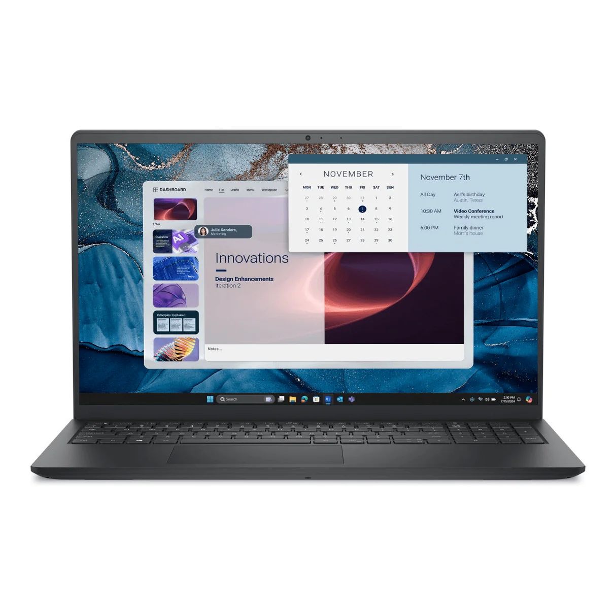 Laptop Dell Pro 15 Essential PV15250, 15.6 inch 1920 x 1080, Intel 1334U (10 C / 12 T, 4.60 GHz, 12 MB Intel Smart Cache cache, 55 W), 16 GB DDR5, 512 GB SSD, Intel Intel Graphics, Windows 11 Pro, Tastatura English International, Negru