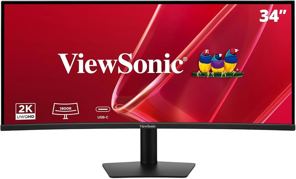 Monitor ViewSonic 34” VA3420C-2 Curved Monitor VA UWQHD 120Hz HDMI DP HUB głośniki