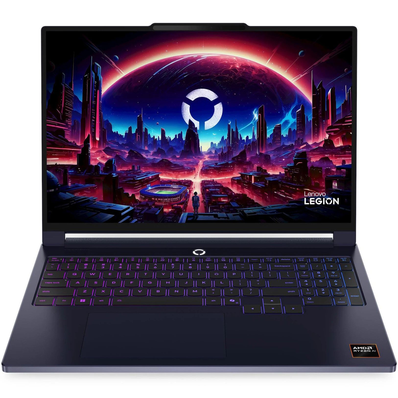 Laptop Lenovo Legion 7 16AGP11 83Q80010RM, 16 inch 2560 x 1600, AMD 450 (8 C / 16 T, 2.0 GHz - 5.1 GHz, N/A cache, 45 W), 32 GB LPDDR5x, 1 TB SSD, Nvidia RTX 5060, Free DOS, Tastatura English, Gri
