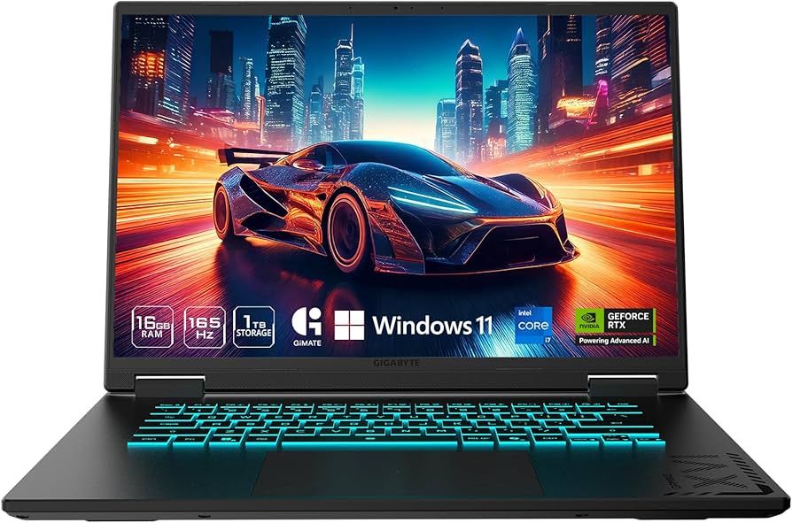 Notebook Gaming GIGABYTE A16, CTHI3EE894SD, 16 , RPL i7-13620H, NVIDIA GeForce RTX 5050 (GDDR7 8G), 16.0 FHD+ 165Hz, DDR5, WIFI6E, 1TB SSD