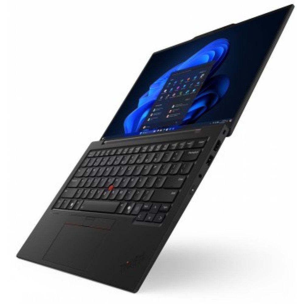Laptop Lenovo ThinkPad X1 Carbon Gen 13 Aura Edition Intel Core Ultra 7, 14 inch 1920 x 1200 pixeli Touchscreen, Intel 258V (8 C / 8 T, 2.2 GHz - 4.8 GHz, 12 MB cache, 37 W), 512 GB SSD, Intel 5090, Windows 11 Pro, Tastatura English (EU), Negru