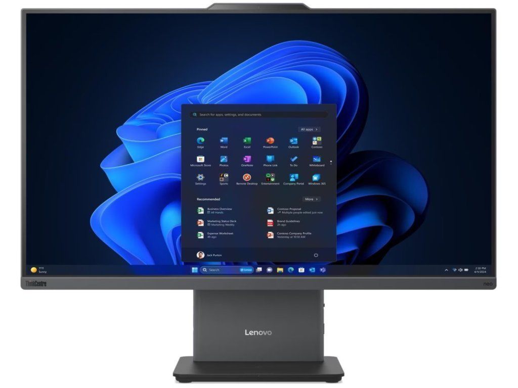 All-In-One Lenovo ThinkCentre neo 55a 24 Gen 6 13FA0044CK, 23.8 inch 1920 x 1080, AMD 220 (6 C / 12 T, 3.2 GHz - 4.9 GHz), 16 GB RAM, 512 GB SSD, AMD Radeon Graphics, Windows 11 Pro