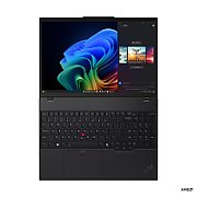Laptop Lenovo ThinkPad T16 G4 21QN0018BM, 16 inch 1920 x 1200 pixeli, AMD 340 (8 C / 16 T, 2.0 GHz - 5.0 GHz, 16 MB cache, 28 W), 32 GB LPDDR5x, 512 GB SSD, AMD AMD Radeon Graphics, Windows 11 Pro, Tastatura English US, Negru