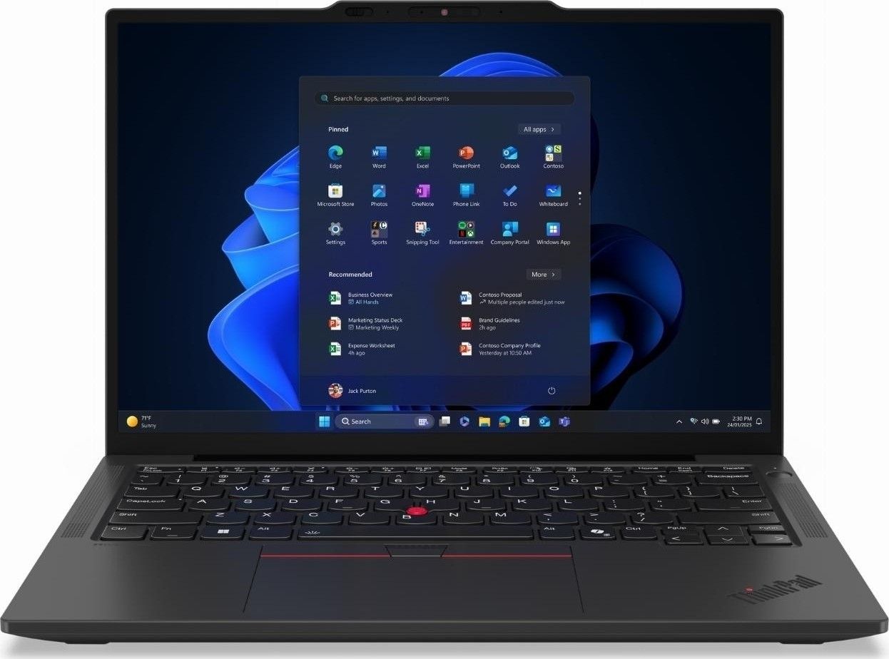 Laptop Lenovo ThinkPad X13 Gen 6 intel core ultra 5, 14 inch 1920 x 1200 pixeli, Intel 228V (8 C / 8 T, 1.5 GHz - 4.50 GHz, 8 MB Intel Smart Cache cache, 37 W), 16 GB LPDDR5X, 512 GB SSD, Intel 130V, Windows 11 Pro, Tastatura English, Argintiu